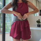 Women's Ruffle Hem Sleeveless Romper