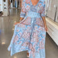Elegant long floral dress for women