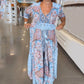 Elegant long floral dress for women