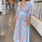 Elegant long floral dress for women