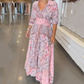 Elegant long floral dress for women