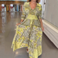 Elegant long floral dress for women