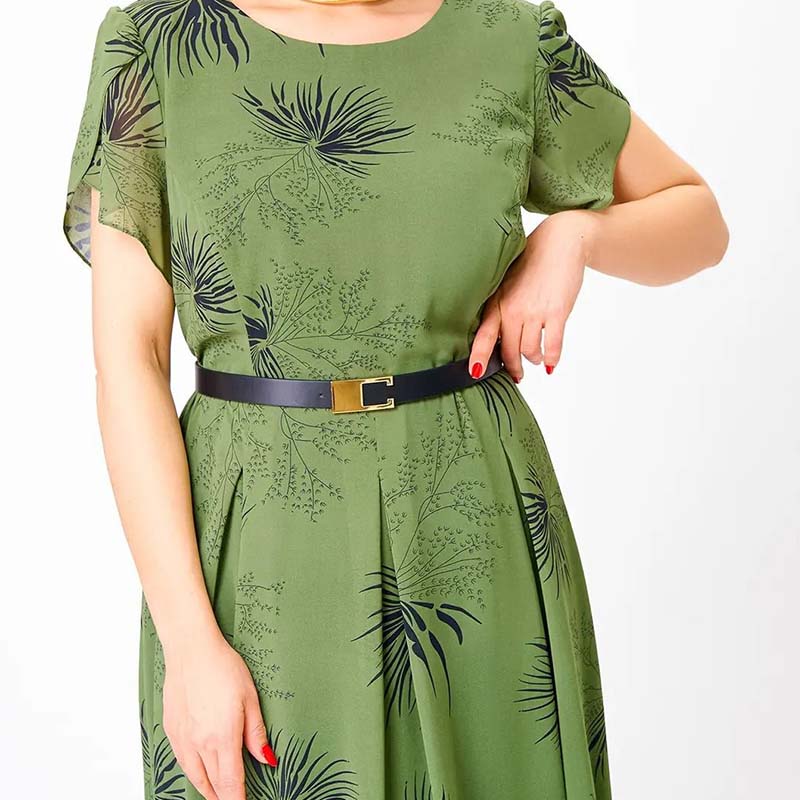 🎉🛍️Spring Specials👗 Women's A-Line Midi Dress with Belt