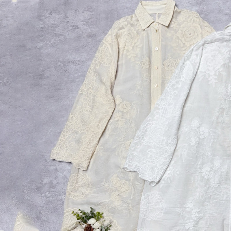 Woman’s Comfortable Embroidered Shirt Dress