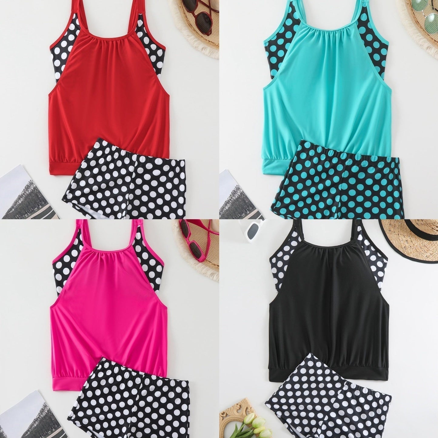 ⏰🔥LIMITED TIME 50% OFF! 👙 Women’s Polka Dot Two-Piece Swimsuit – Flattering Fit & Chic Summer Style 🌊✨