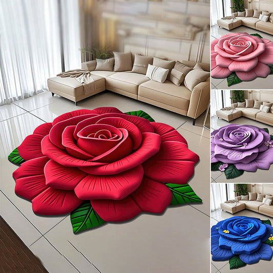 🏠2025 New Product-54% OFF🔥Floral Plush & Diatomaceous Earth Floor Mat✨