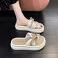 Women's Fashion Bowknot Thick Bottom Slippers