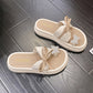 Women's Fashion Bowknot Thick Bottom Slippers