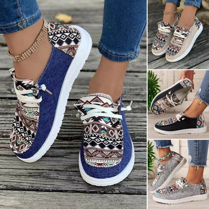 ⌛Limited-time offer-Women's Casual Ethnic Pattern Canvas Shoes