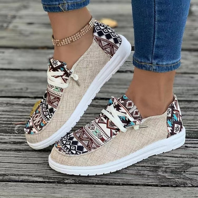 ⌛Limited-time offer-Women's Casual Ethnic Pattern Canvas Shoes