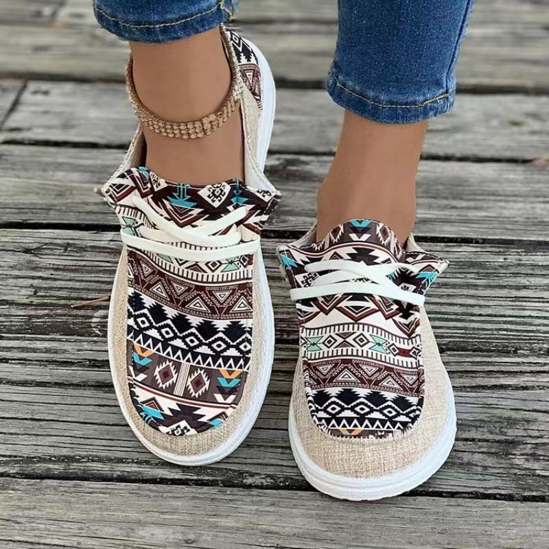 ⌛Limited-time offer-Women's Casual Ethnic Pattern Canvas Shoes