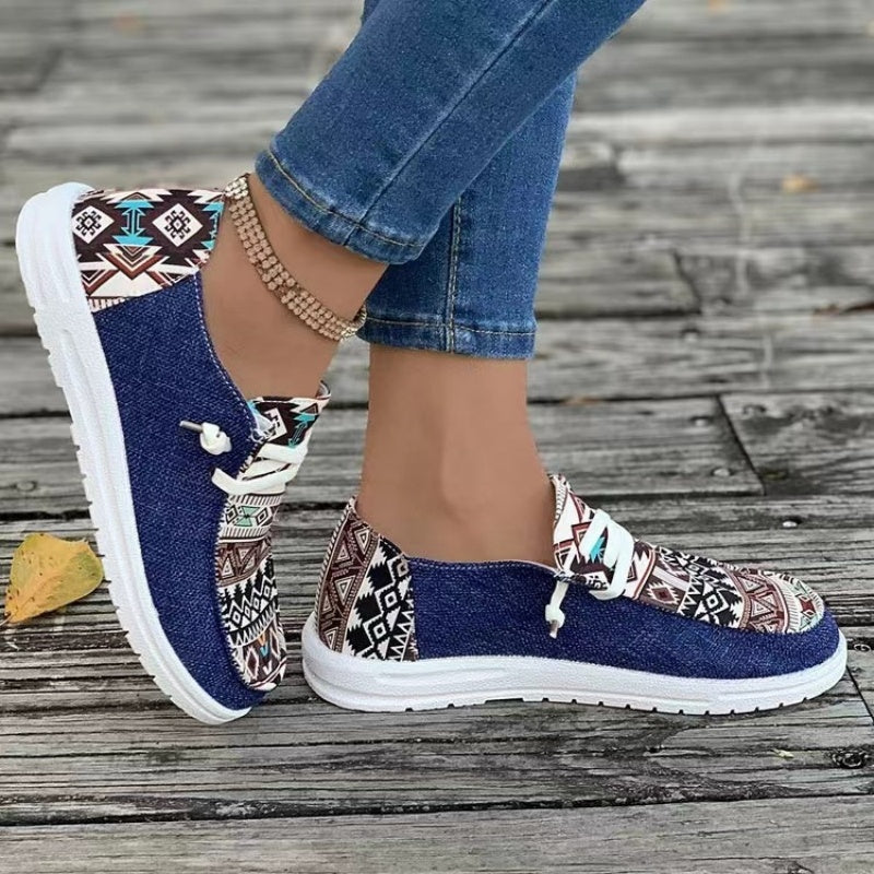⌛Limited-time offer-Women's Casual Ethnic Pattern Canvas Shoes
