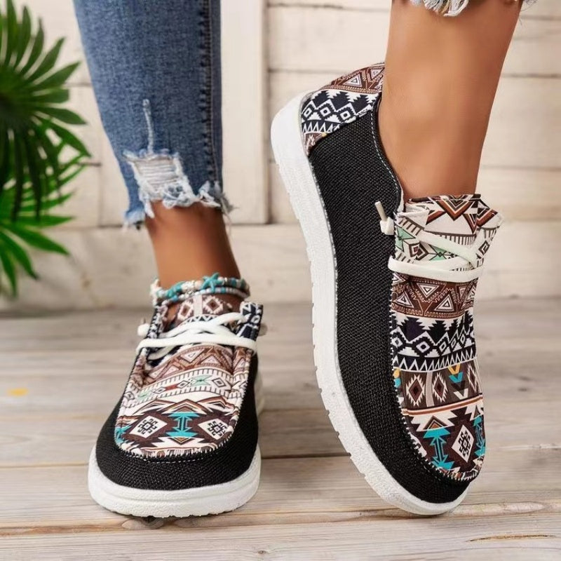 ⌛Limited-time offer-Women's Casual Ethnic Pattern Canvas Shoes
