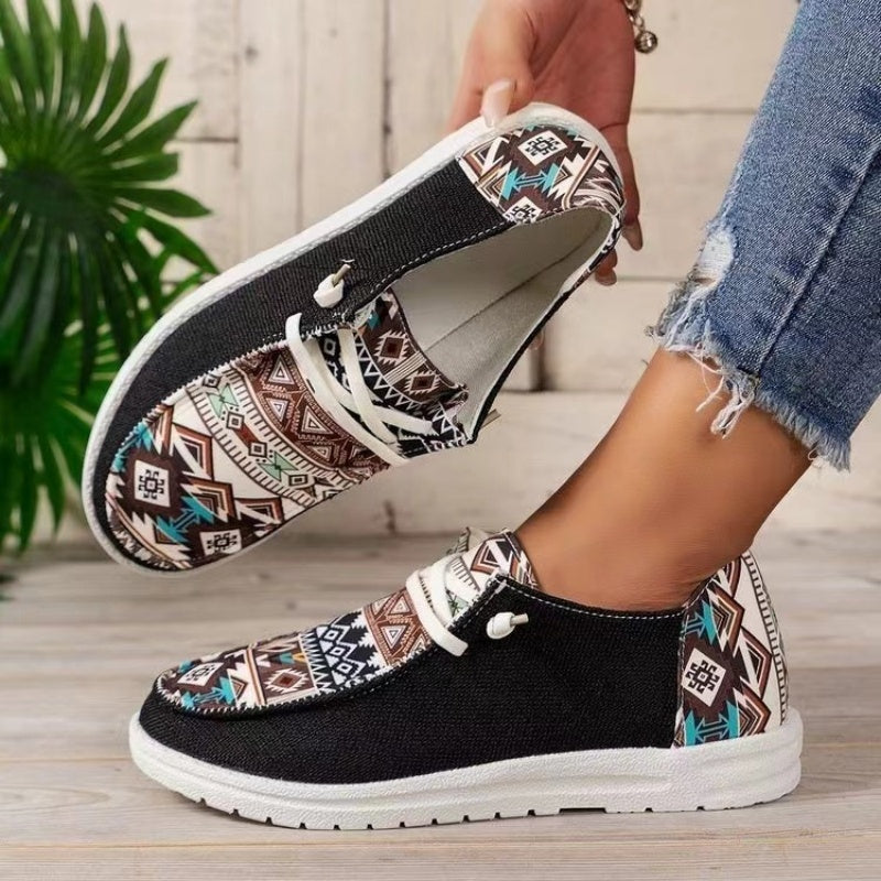 ⌛Limited-time offer-Women's Casual Ethnic Pattern Canvas Shoes