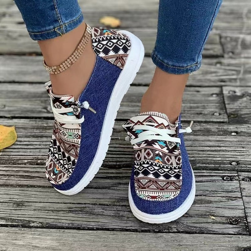⌛Limited-time offer-Women's Casual Ethnic Pattern Canvas Shoes