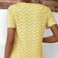 Women's Casual Round Neck Short Sleeve Hollow Out T-Shirt