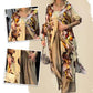 Women's Two-Piece Long Top and Wide Leg Pants Set