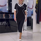 🎉Limited Hot Sale - 50% Off!! 🛍️Women's Trendy Striped V Neck Slim Fit Dress