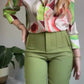Women's Printed Button Shirt & Pants 2-Piece Set