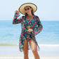 Women's Fashion Multicolor Printed Bikini Swimsuit 3 Piece Set
