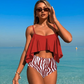 Women's Sexy Ruffle High-Waist Two-Piece Bikini Set