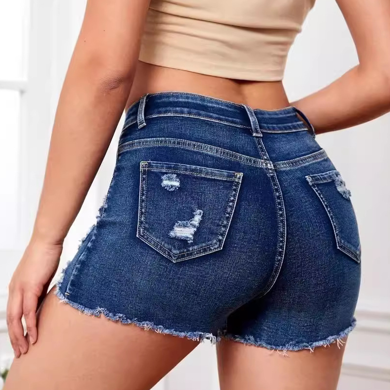Women's Fashion High Waist Stretch Denim Shorts
