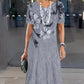 Women's Casual Printed Round Neck Dress