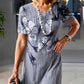 Women's Casual Printed Round Neck Dress