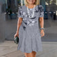 Women's Casual Printed Round Neck Dress