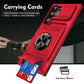 Samsung Phone Case with Card Holder & Magnetic Ring Stand