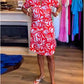 🌸LAST DAY PROMOTION - 50%OFF🌸Short-Sleeved Printed V-Neck Fashion Dress