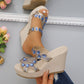 Women's Luxury Rhinestone Non-slip Wedge Sandals