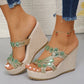 Women's Luxury Rhinestone Non-slip Wedge Sandals