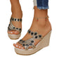 Women's Luxury Rhinestone Non-slip Wedge Sandals