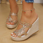 Women's Luxury Rhinestone Non-slip Wedge Sandals