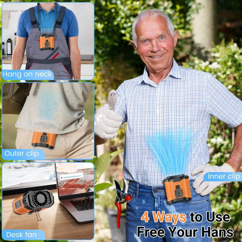 USB Rechargeable Belt Clip Fan