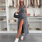 💖LAST DAY SALE 50% OFF💖Solid Button Pocket Denim Dress