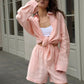 Women’s 2-Piece Button-Down Shirt & Short Set
