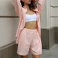 Women’s 2-Piece Button-Down Shirt & Short Set