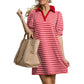 Women's Casual V-Neck Striped Dress