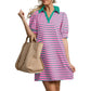 Women's Casual V-Neck Striped Dress