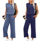 💕Hot Sale  60% OFF🔥New Women's  Sleeveless Top & Wide-Leg Pants Set