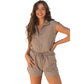 🎉Hot Sale 49% OFF🎉Women's Zip-Up Shorts Jumpsuit