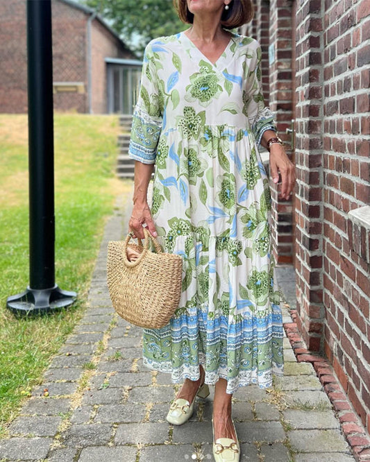 🍃🌿Fresh new women's printed dress for 2025