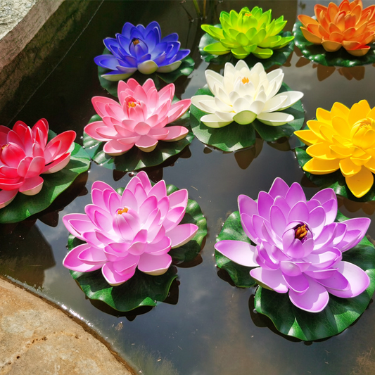 Floating Artificial Simulation Water Lily for Home Garden Ponds Decoration