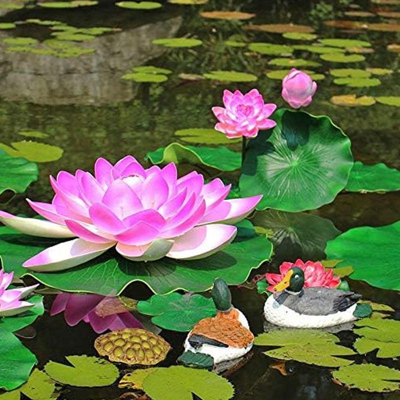 Floating Artificial Simulation Water Lily for Home Garden Ponds Decoration