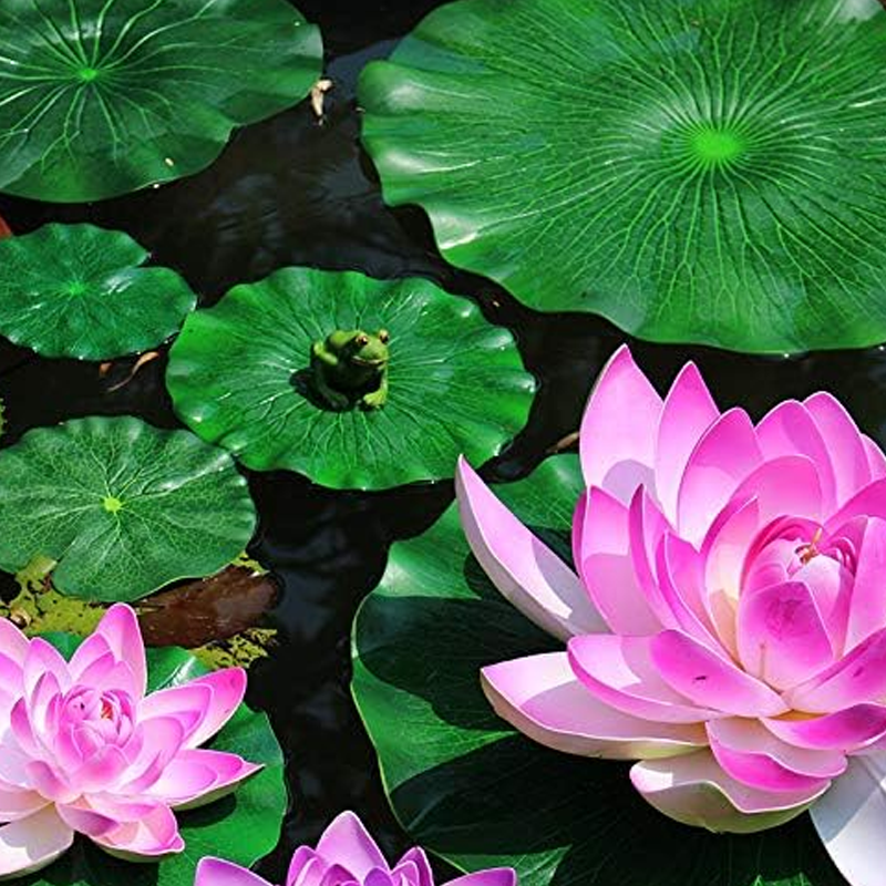 Floating Artificial Simulation Water Lily for Home Garden Ponds Decoration