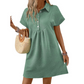 Women's Unique Geometric Texture Short Sleeve Lapel Dress