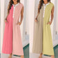Women's Casual Wide-Leg Color Block Jumpsuit