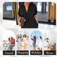 Women's Casual Loose Short Sleeve Button Up Jumpsuit